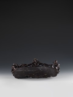 Mountain landscape with architecture on a base; bas-relief., craftsman. Medium: sculpture. Chinese,