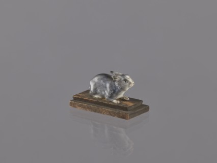 Rabbit, ceramic figurine/sculpture of an animal rabbit, ceramicist, Japanese, Meiji period