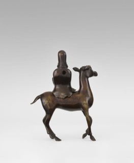 Shoulao on a deer - incense burner, unknown sculptor, deer, figurines, Chinese art, Chinese