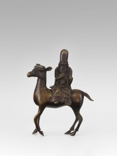Shoulao on a deer - incense burner, unknown sculptor, deer, Chinese art, Chinese culture,