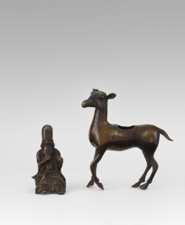 Shoulao on a deer — incense burner, sculptor unknown, 18th century Qing 1644–1911, China;