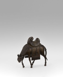 Mule with saddle - incense burner; maker, Qing style; Chinese art; Chinese culture; subject: mule