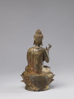 Buddha on a Lotus Throne, Chinese, figurine, Chinese Buddhism, lotus throne iconography, Buddhist