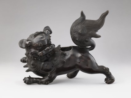 Censer — lion; maker, Chinese; Qing dynasty 1644–1911; 19th century; ceramic/metal? material not