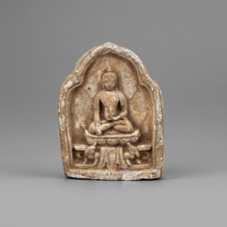 Caca Tib. tsa-tsa depicting Shakyamuni Buddha; creator, Buddhist/Tibetan/Himalayan art;