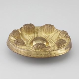 Seven-leaf rosette, crafted Tibetan, 19th century; materials and function: rosette ornament with