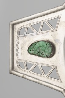 Platter, Chinese, Chinese art, openwork, bats iconography, coins, Qing 1644–1911, platter on a foot