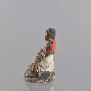 Figurine of a seated man, Chinese, Chinese art, ceramics, male clothing, seated figure, male