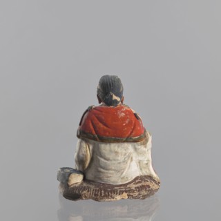 Figurine of a seated man, Chinese, ceramics, male clothing, seated figure, male figurine, 19th