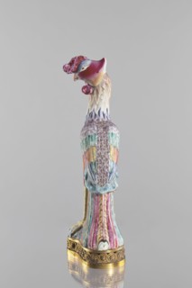 Bird, Chinese, Qing 1644–1911, 18th/19th century. Porcelain figure of a bird pheasant/phoenix,