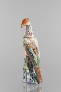 Pheasant figurine; creator, Chinese; Qing dynasty 1644–1911; 19th century; colored porcelain;
