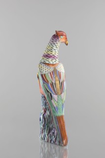 Pheasant figurine, Chinese, Qing 1644–1911, 19th century; ceramics, colored porcelain; subject: