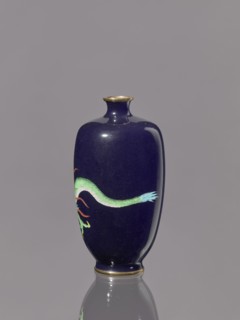 Vase, Meiji period 1868–1912, late 19th–early 20th century. Cloisonné enamel on silver. Vase on a