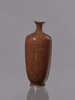 Vase, Meiji period 1868–1912, Japan. Kinseki technique. Vase with a narrow neck flaring at the