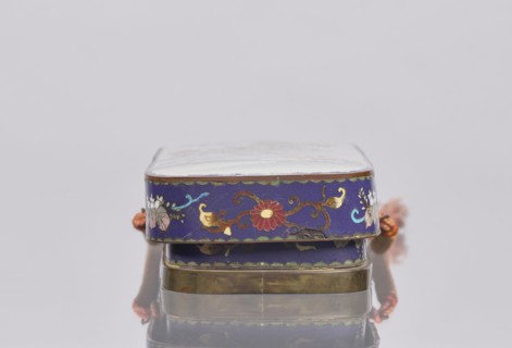 Letter box fubako with lid; maker, gift; Japanese art; Japanese; Meiji 1868–1912; cloisonné enamel