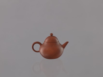 Teapot with lid; maker, ; Chinese art; Chinese culture; Qing dynasty 1644–1911; red stoneware