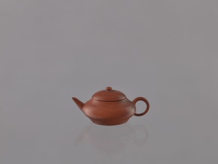 Teapot with lid, Chinese, Qing dynasty 1644–1911, 19th century. Yixing red stoneware teapot, Yixing