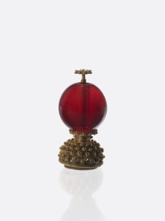 A button for a semi-official cap of a first-ranking official;, Chinese; Qing dynasty 1644–1911.
