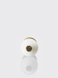 Button for a semi-official cap of a sixth-ranking official. Glass milky-white ball mounted on a pin