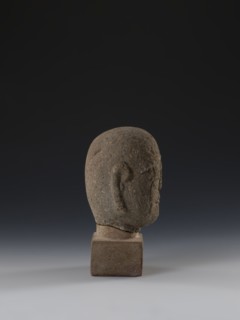 Head of a monk Buddha?, possibly an arhat/luohan, Chinese, Ming dynasty 1368–1644, 14th–15th