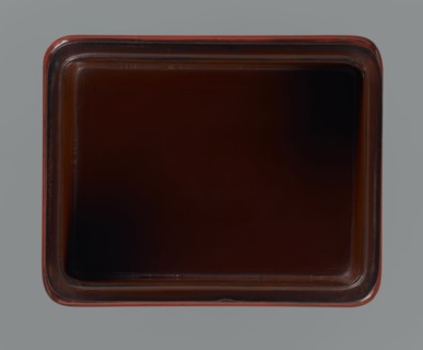 Box with a lid., Japanese art; Meiji period 1868–1912. Lacquer box with rounded corners and a