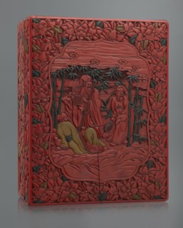 Box with a lid, Chinese art, Chinese culture, figural scenes, floral motifs, Qing 1644–1911,