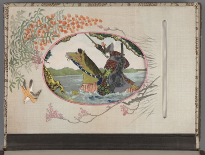 Album of photographs and postcards; Japanese art, Meiji period late 19th century. Subject: