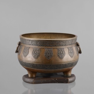Three-legged incense burner, Tibetan, 19th century; craft; censers/ritual/ceremonial vessel;