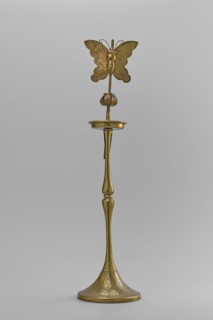 Candlestick, early 20th century, Korea; candlestick on a round base transitioning into a