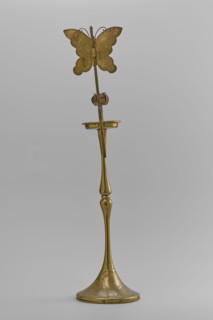 Candlestick, early 20th century, Korea; candlestick on a round base transitioning into a