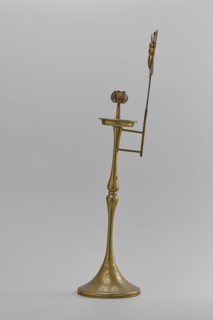 Candlestick, early 20th century, Korea; candlestick on a round base transitioning into a