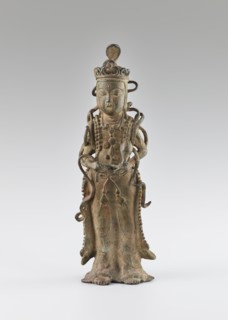 Guanyin, unknown creator;, figurine/sculpture; materials show natural patina; subject: Guanyin