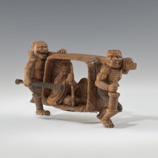 Okimono in the shape of Oni and Shôki; maker, ; Japanese art; Japanese; Meiji period 1868–1912;