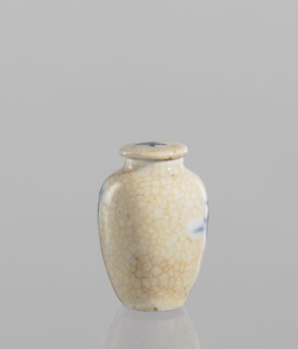 Flask - snuffbox with stopper, ceramics, Chinese, Chinese art, figural scenes, blue and white