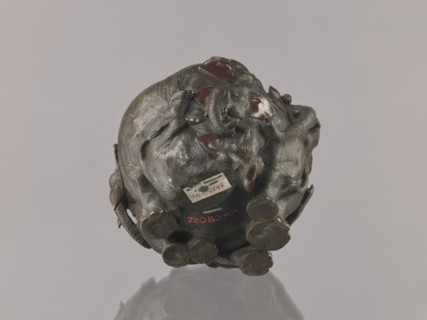 Flowerpot, ; Meiji period late 19th century, 1868–1912, Japan. Bronze flowerpot/jardiniere/vessel
