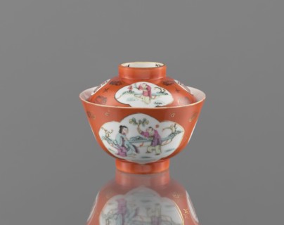 Bowl with a lid;, ; Qing dynasty 1644–1911, Tongzhi period 1862–1874; Chinese; colored porcelain