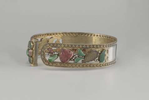 Headband, plant ornament, Chinese, Chinese art, Qing 1644–1911, head ornament, openwork inlaid with