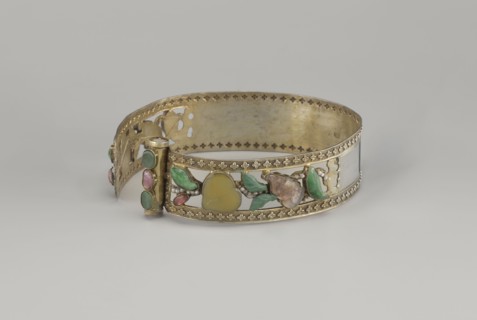 Headband, plant ornament, Chinese, Chinese art, Qing 1644–1911, head ornament, openwork inlaid with