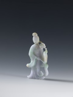 Taoist goddess?, Chinese, Chinese art, goddesses, Qing dynasty 1644–1911, Taoism, flowers