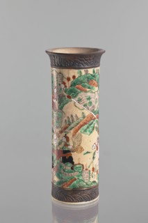 Vase, Chang author's role classification, workshop author; knightly scenes; ceramics; Chinese art;