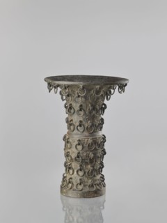 Zun-type vase, Chinese, 19th century Qing 1644–1911, ceremonial/ritual vessel, taotie iconography,