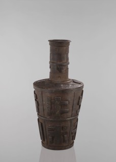 Jug, vessels, Tibetan, vases, meander ornament, symbols, Buddhist art, vessel tapering towards the