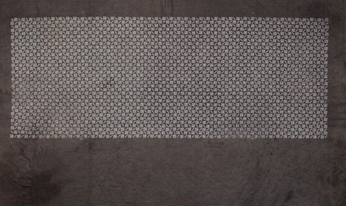 Katagami dyeing stencil with a stylized checkered pattern kawari ichimatsu, unknown author,
