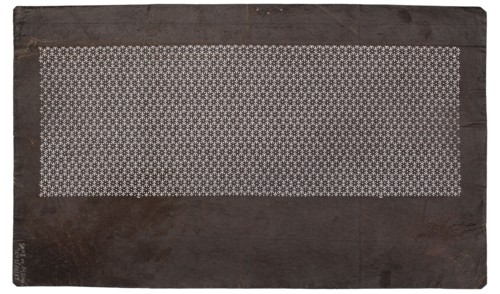 Katagami dyeing stencil; geometric komon pattern; maker, stencil; Japanese; Meiji period 19th/20th
