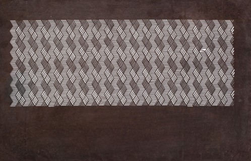 Dyeing stencil katagami; pattern of rhombus stripes; Japanese, Meiji period 1868–1912; ise-katagami
