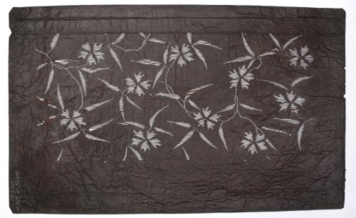 Katagami dyeing stencil; wild carnation pattern; maker, Japanese; Meiji period 1868–1912;