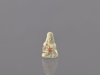 Seated female figure - Guanyin, gift, repossession, female images, Japanese art, ceramics,