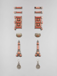 Set of braid ornaments, braid ornaments, artistic crafts, Mongolian art, jewelry, braids, women's