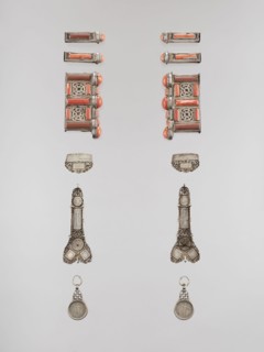 Set of braid ornaments, braid ornaments, artistic crafts, Mongolian jewelry, braids, women's