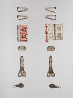 Set of braid ornaments, braid ornaments, artistic crafts, Mongolian art, jewelry, braids,